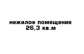 нежилое помещение 26,3 кв.м